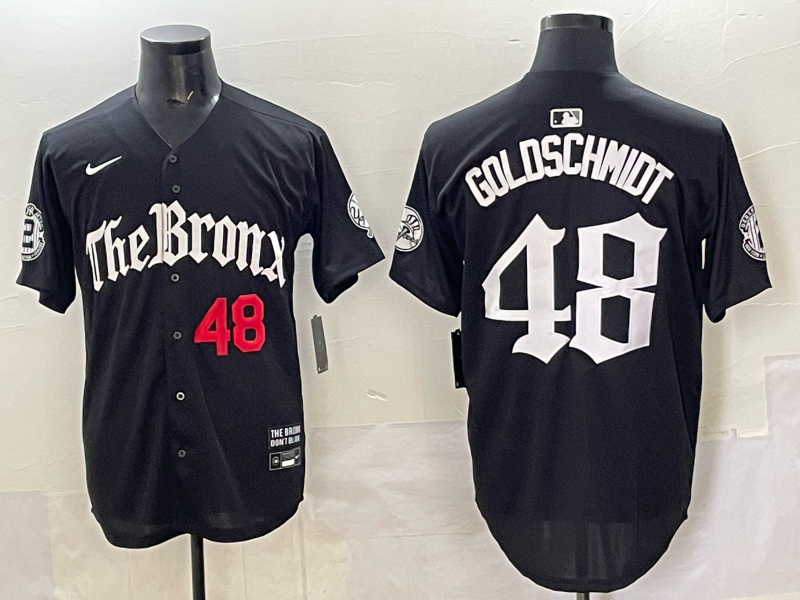 Men New York Yankees 48 Goldschmidt black MLB 2025 Nike jersey 003